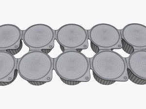 ten coffee creme jars sealed mock-up 3D Model