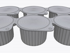 ten coffee creme jars sealed mock-up 3D Модель