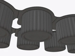 ten coffee creme jars sealed mock-up 3D Model