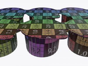 ten coffee creme jars sealed mock-up 3D Модель