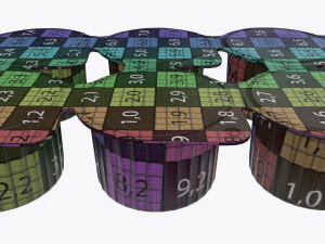 ten coffee creme jars sealed mock-up 3D Model