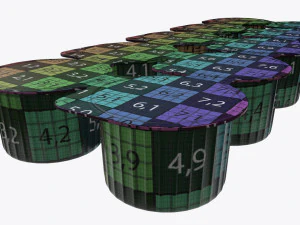 ten coffee creme jars sealed mock-up 3D Model