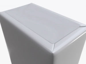 coffee vacuum package box with label mock-up 3D Model