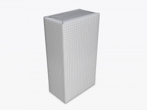 coffee vacuum package box with label mock-up 3D Model