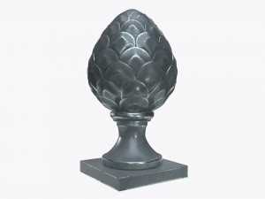 fir cone metal sculpture Modelo 3D
