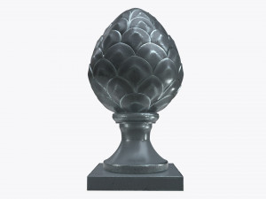 fir cone metal sculpture 3D 모델
