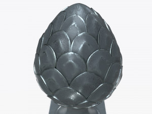 fir cone metal sculpture 3D 모델