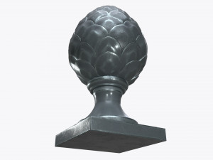 fir cone metal sculpture 3D 모델