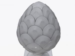 fir cone metal sculpture 3D 모델