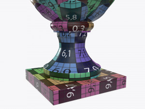 fir cone metal sculpture 3D 모델