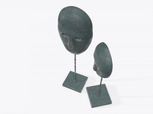 human face sculptured masks Modèle 3D