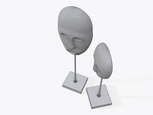 human face sculptured masks Modèle 3D