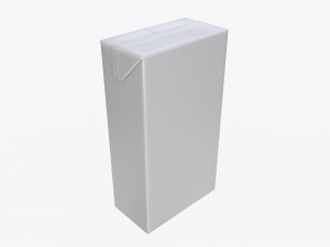 juice paper package box brick 1000 ml 3D Model