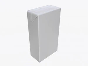 Saftpapierverpackung, Ziegelstein, 1000 ml 3D Modell