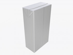 juice paper package box brick 1000 ml 3D Model