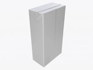 juice paper package box brick 1000 ml 3D Model