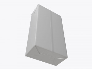 juice paper package box brick 1000 ml 3D Model