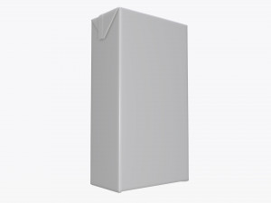 juice paper package box brick 1000 ml 3D Model