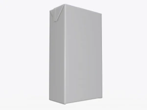 juice paper package box brick 1000 ml 3D Model