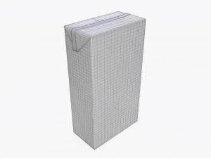juice paper package box brick 1000 ml 3D Model