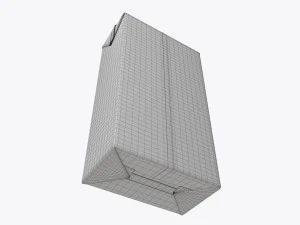 juice paper package box brick 1000 ml 3D Model