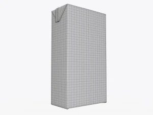 juice paper package box brick 1000 ml 3D Model
