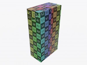 juice paper package box brick 1000 ml 3D Model