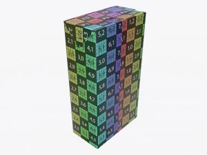 juice paper package box brick 1000 ml 3D Model