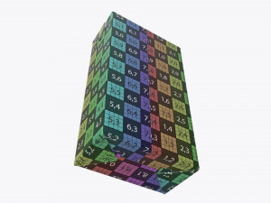 juice paper package box brick 1000 ml 3D Model