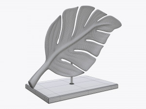 sculptured leaf 01 Modello 3D