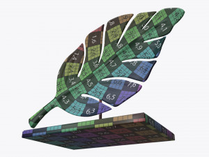 sculptured leaf 01 Modello 3D