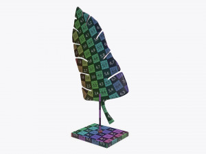 sculptured leaf 02 Modèle 3D