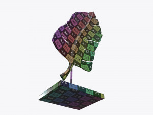sculptured leaf 02 Modèle 3D