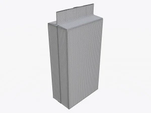 plastic coffee bag packet 03 mock-up 3D Model