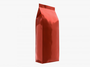plastic coffee bag packet large mock-up 3D Model