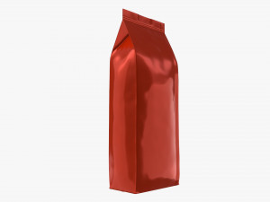 plastic coffee bag packet large mock-up 3D Model