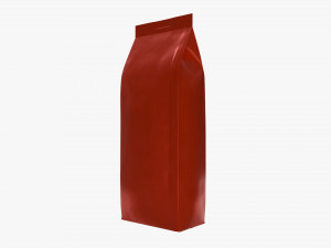 plastic coffee bag packet large mock-up 3D Model
