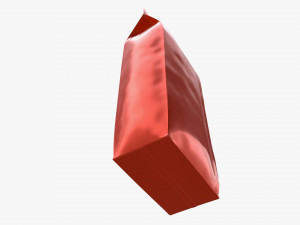 plastic coffee bag packet large mock-up 3D Model