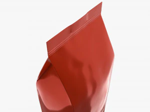 plastic coffee bag packet large mock-up 3D Model