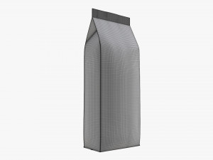 plastic coffee bag packet large mock-up 3D Model