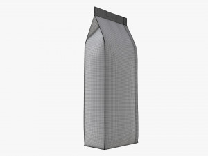 plastic coffee bag packet large mock-up 3D Model
