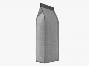plastic coffee bag packet large mock-up 3D Model