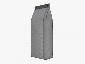 plastic coffee bag packet large mock-up 3D Model
