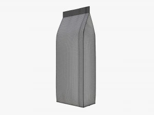 plastic coffee bag packet large mock-up 3D Model