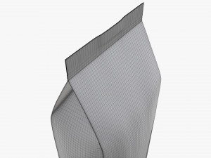 plastic coffee bag packet large mock-up 3D Model