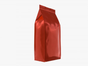 plastic coffee bag packet medium mock-up 3D Модель