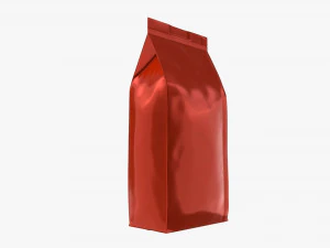 plastic coffee bag packet medium mock-up 3D Model