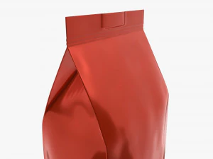 plastic coffee bag packet medium mock-up 3D Model