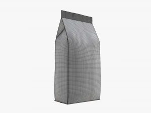 plastic coffee bag packet medium mock-up 3D Model