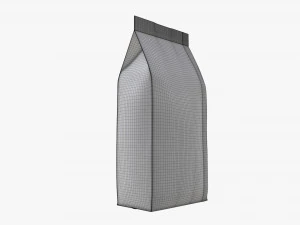 plastic coffee bag packet medium mock-up 3D Model